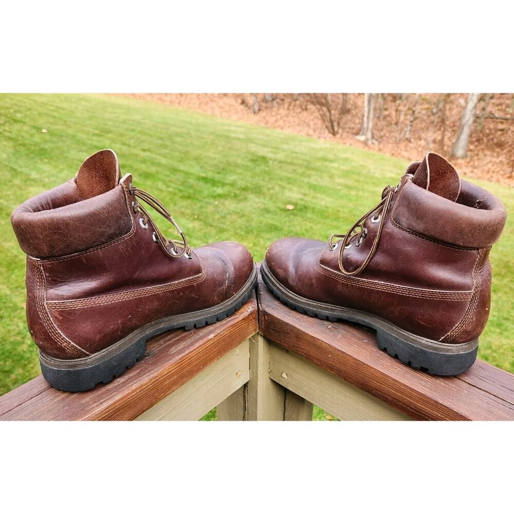 Vintage Timberland Boots Mens 8 W 10003 6211 Brown Leather Czech Republic Wide - Picture 3 of 15